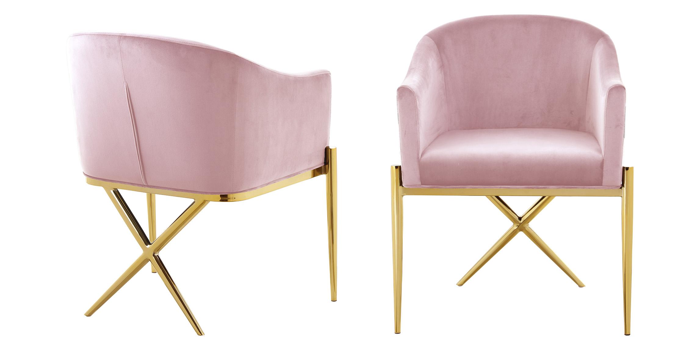 

    
Meridian Furniture XAVIER 763Pink-C Dining Chair Set Pink/Gold 763Pink-C-Set-2
