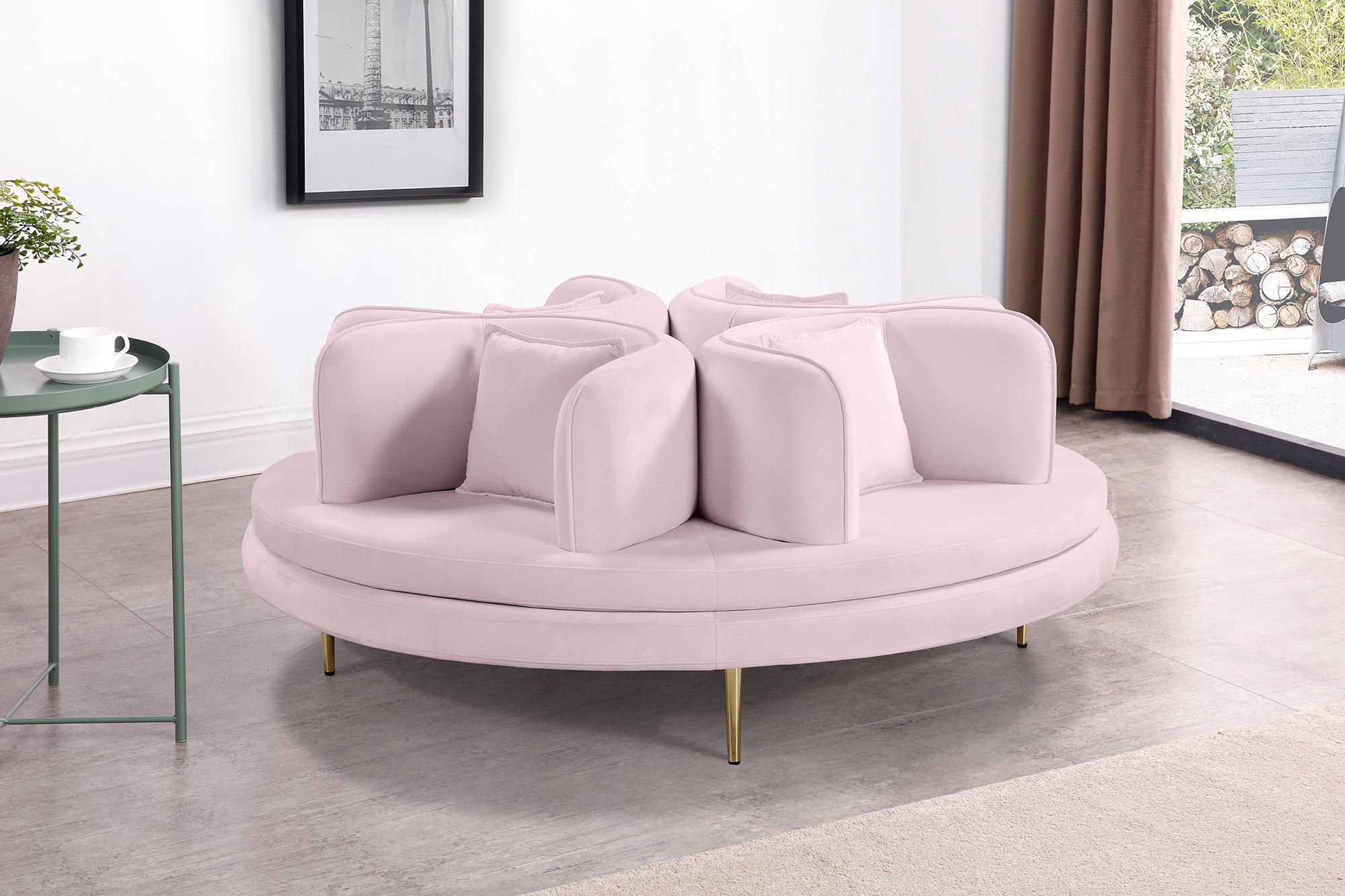 

        
Meridian Furniture CIRCLET 627Pink Round Sofa Settee Pink Velvet 753359804583
