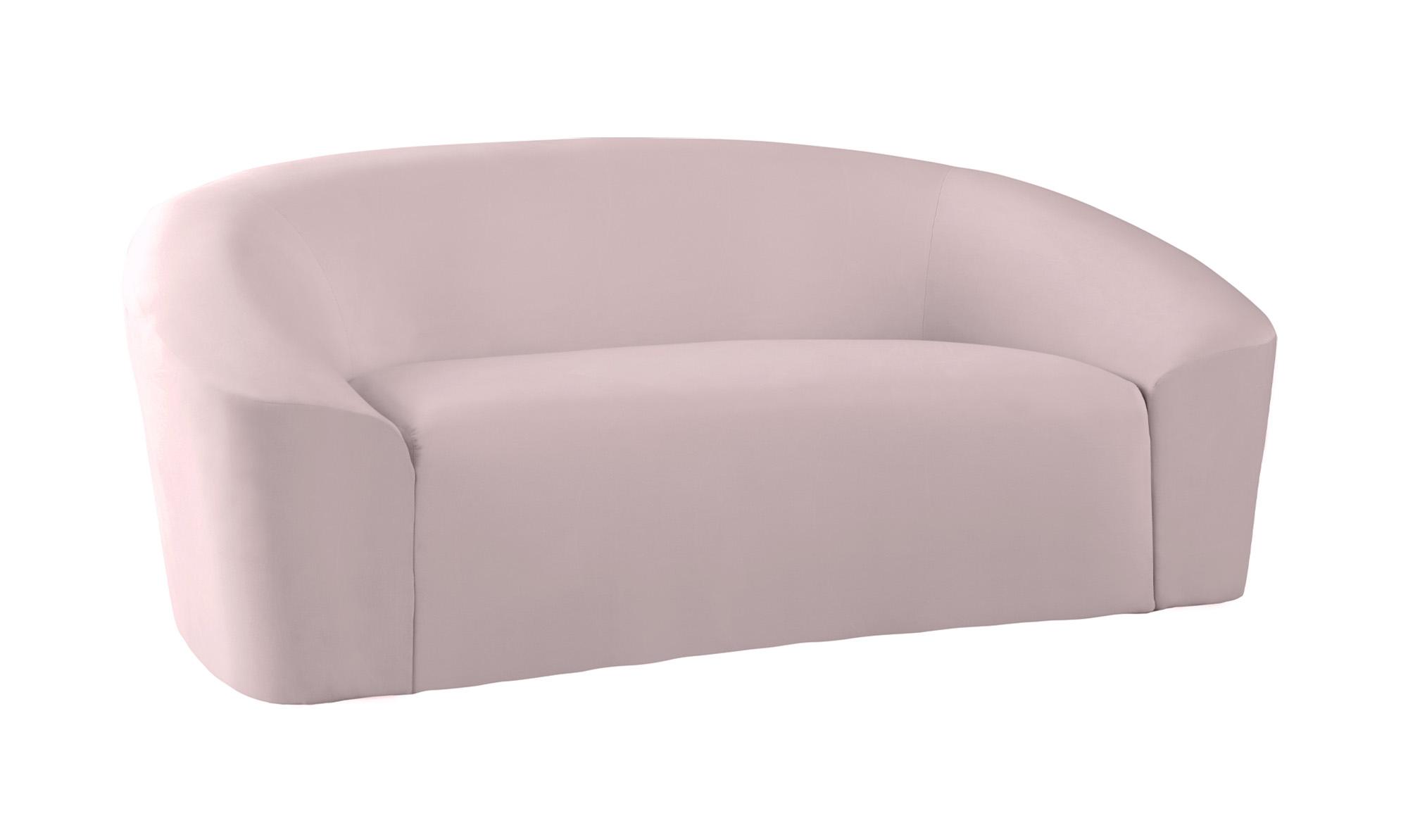 Contemporary, Modern Loveseat RILEY 610Pink-L 610Pink-L in Pink Velvet