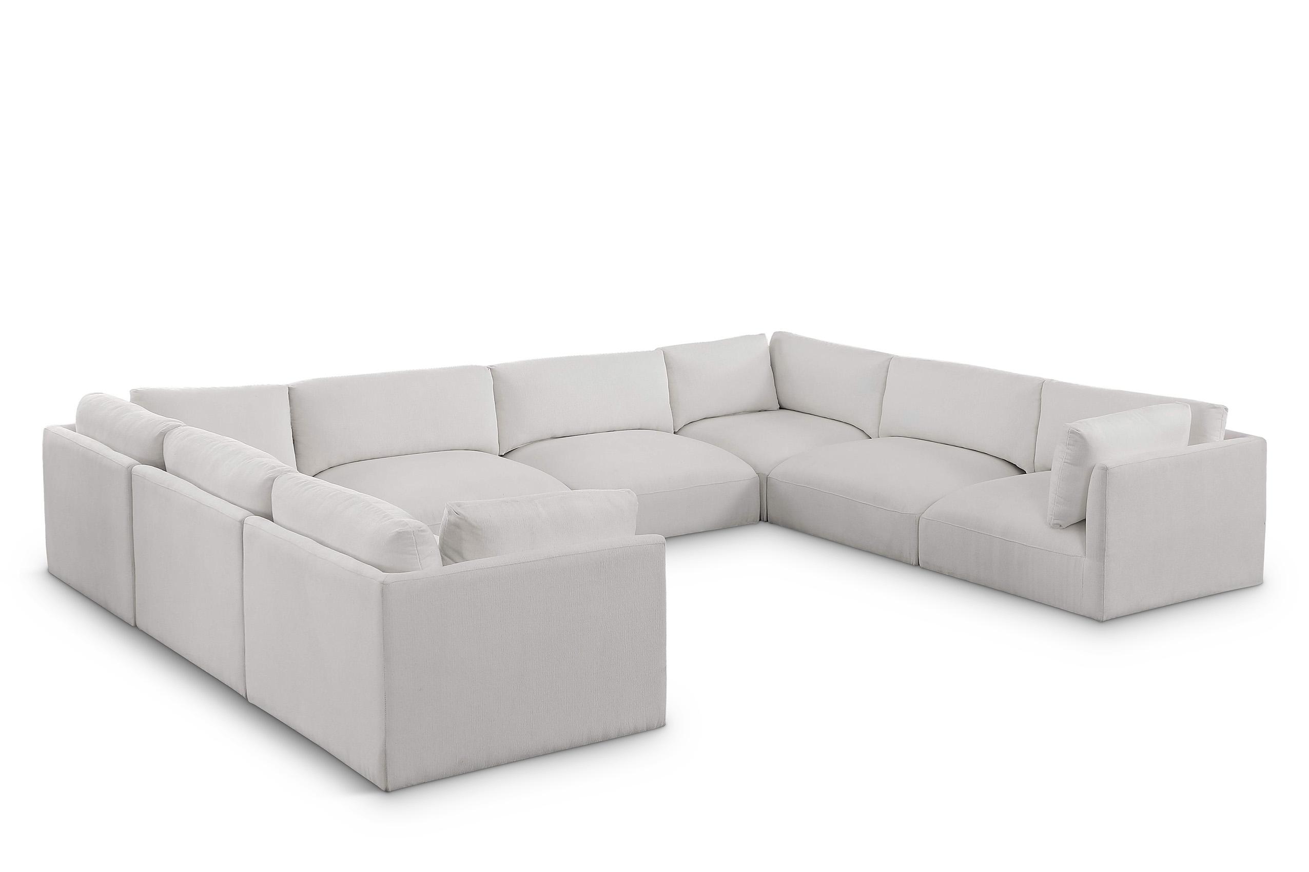 

    
Plush Cream Fabric Modular Sectional Sofa EASE 696Cream-Sec8A Meridian Modern

