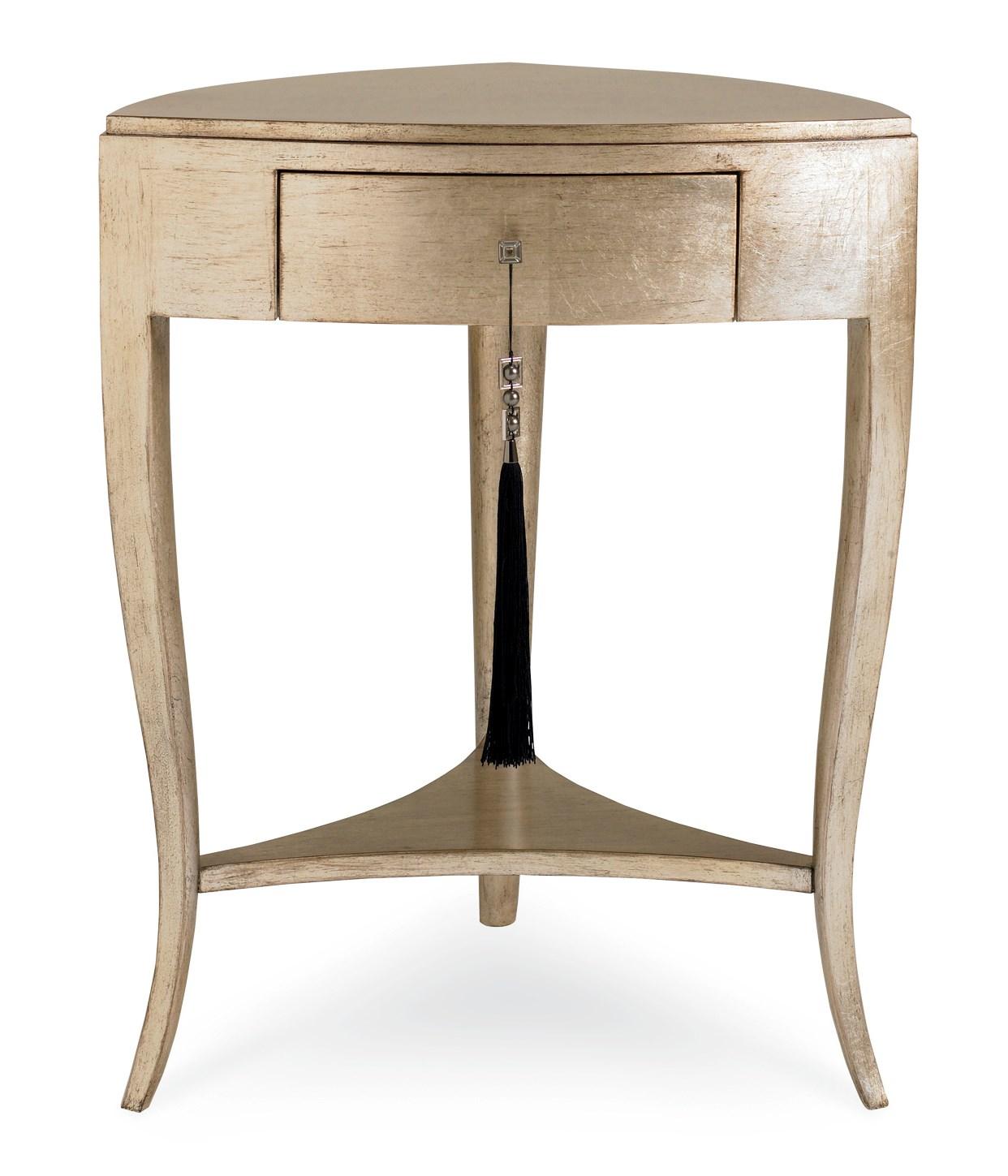 Traditional End Table TRES, TRES CHIC CON-ACCTAB-017 in Gold 