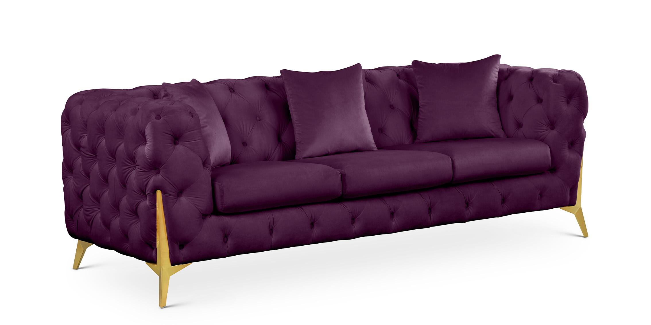 Contemporary, Modern Sofa KINGDOM 95Purple-S 695Purple-S in Purple Velvet