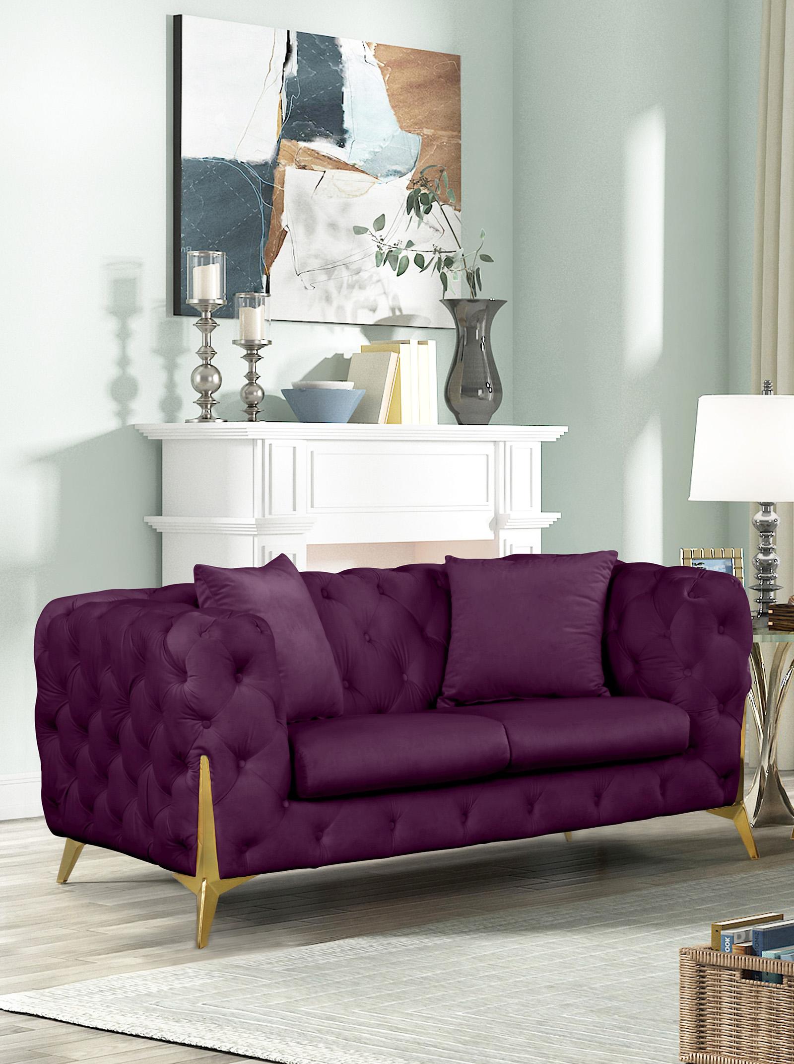 

        
Meridian Furniture KINGDOM 695Purple Sofa Set Purple Velvet 094308258409
