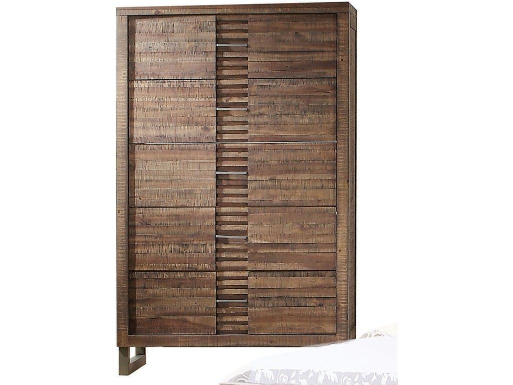 

    
Reclaimed Oak/Acacia Wood 5 Drawer Chest Andria 21296 Acme Transitional
