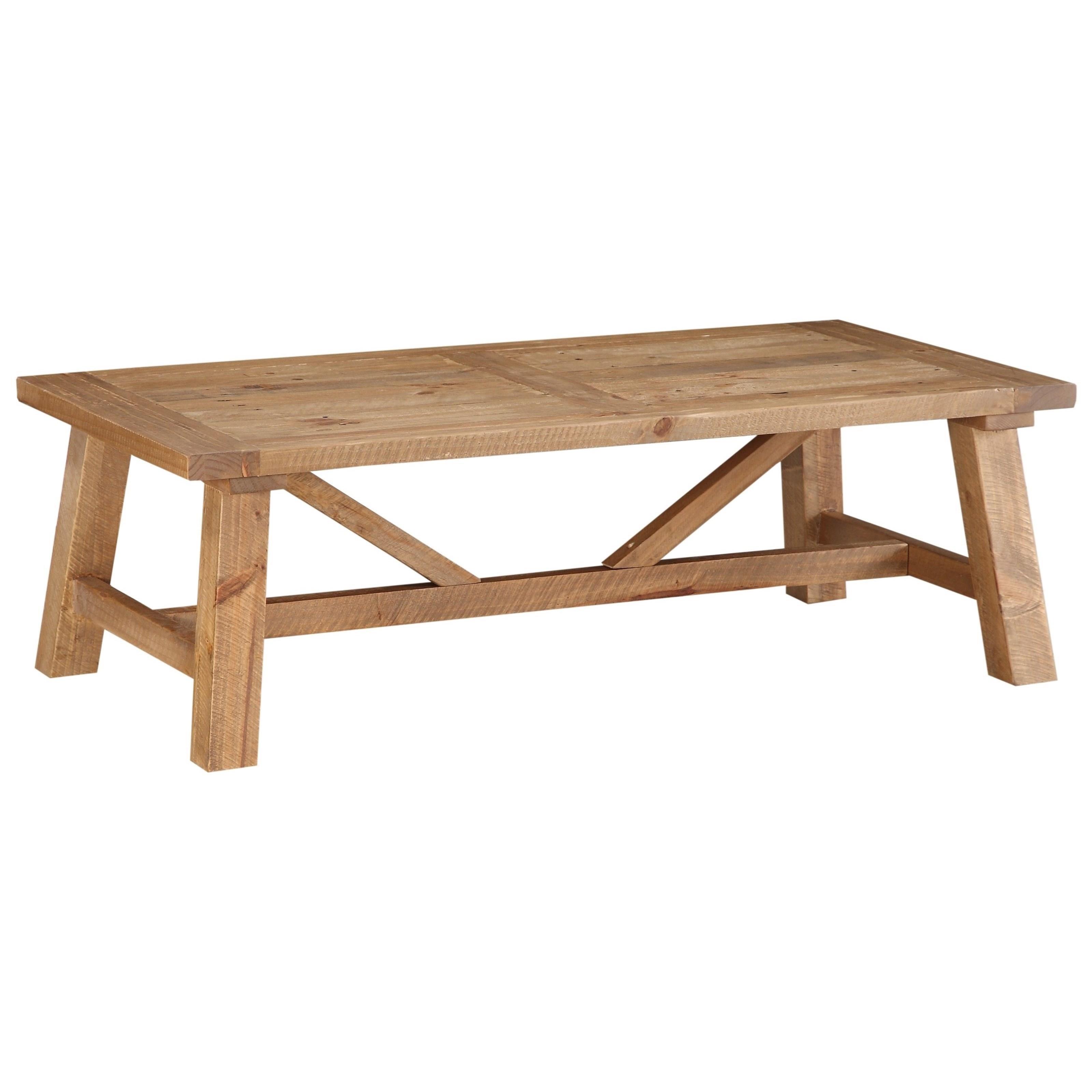 Rustic Coffee Table HARBY 8W6821 in Natural 
