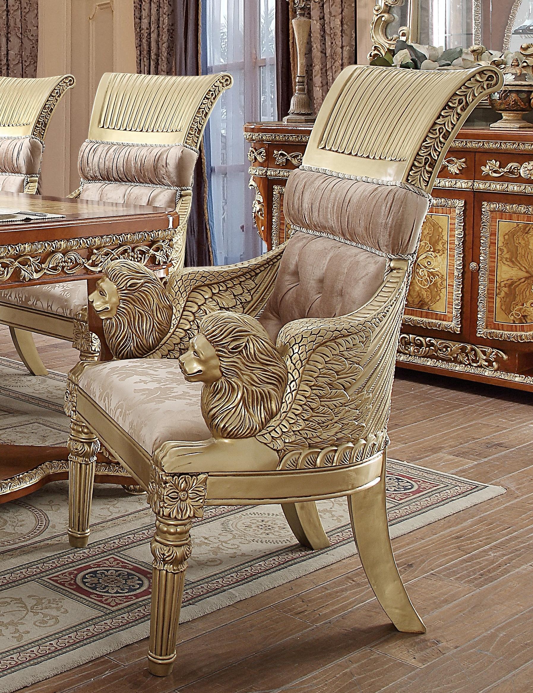 

    
Metallic Gold Dining Chair Set 2Pcs Homey Design HD-8024
