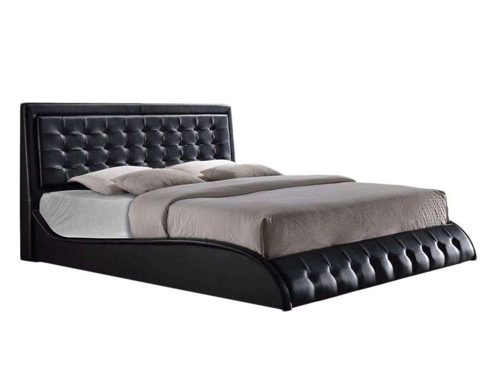 

    
King Tufted Bed Rich Black PU 20657EK Tirrel Acme Contemporary
