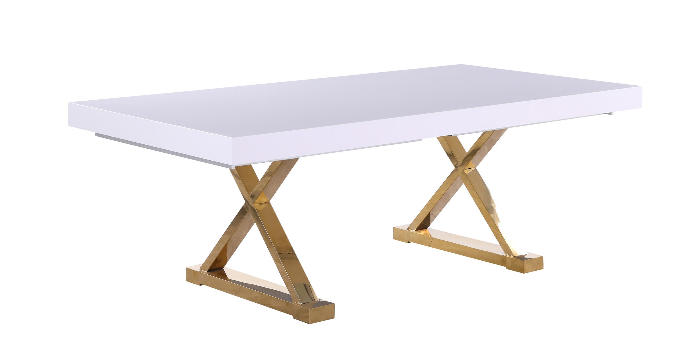

    
Rich White Lacquer Extendable Dining Table 994-T Excel Meridian Contemporary
