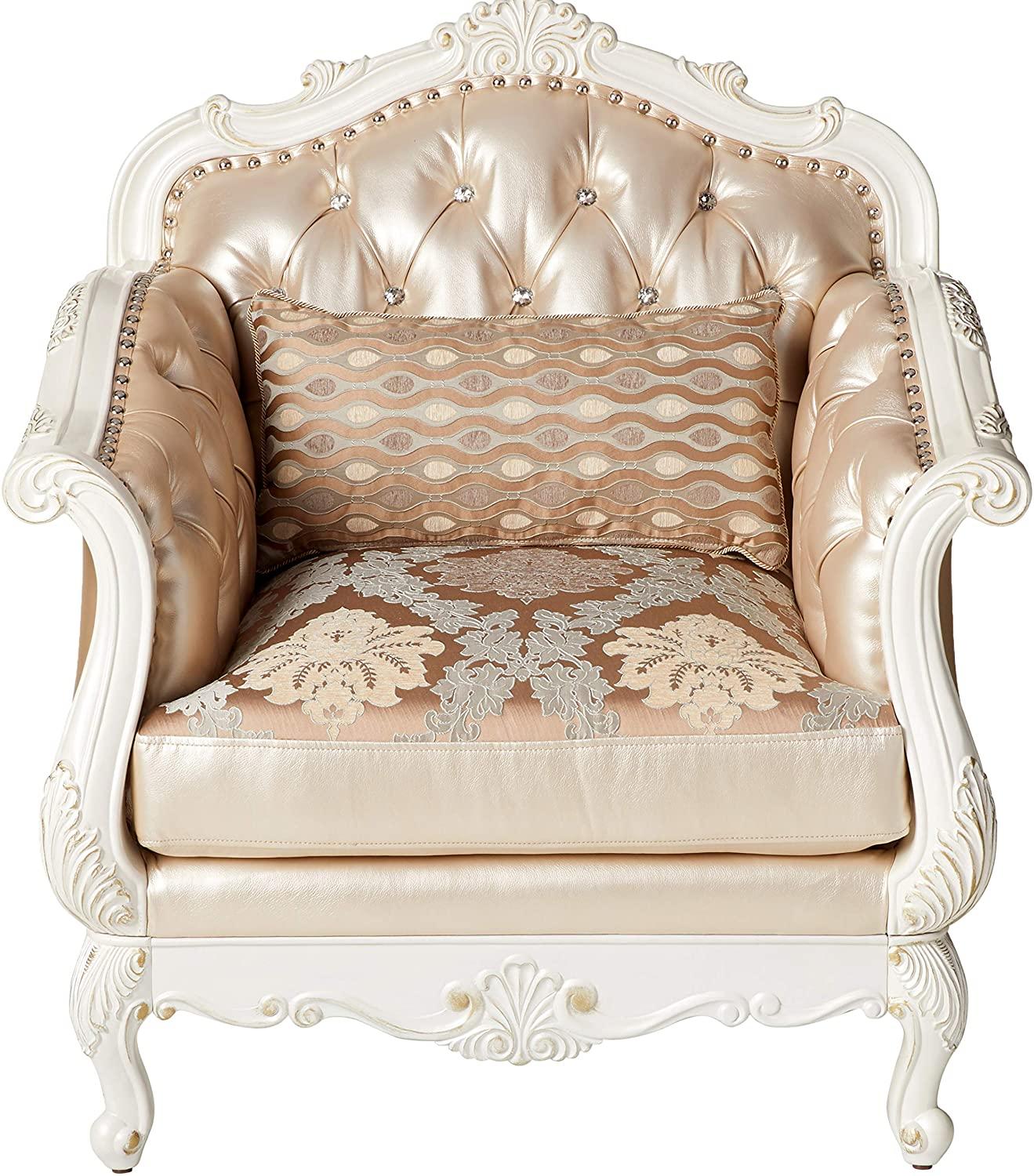 

    
Acme Furniture 53542 Chantelle Arm Chairs Pearl White/Platinum 53542 Chantelle
