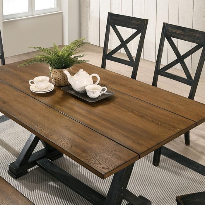 

                    
Furniture of America CM3167A-T Yensley Dining Table Antique Black/Oak  Purchase 
