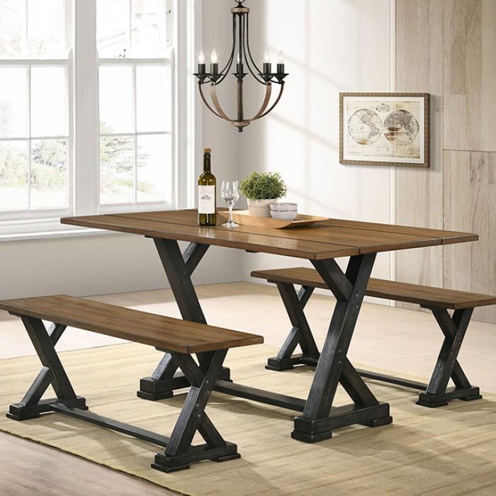 

    
Furniture of America CM3167A-T Yensley Dining Table Antique Black/Oak CM3167A-T
