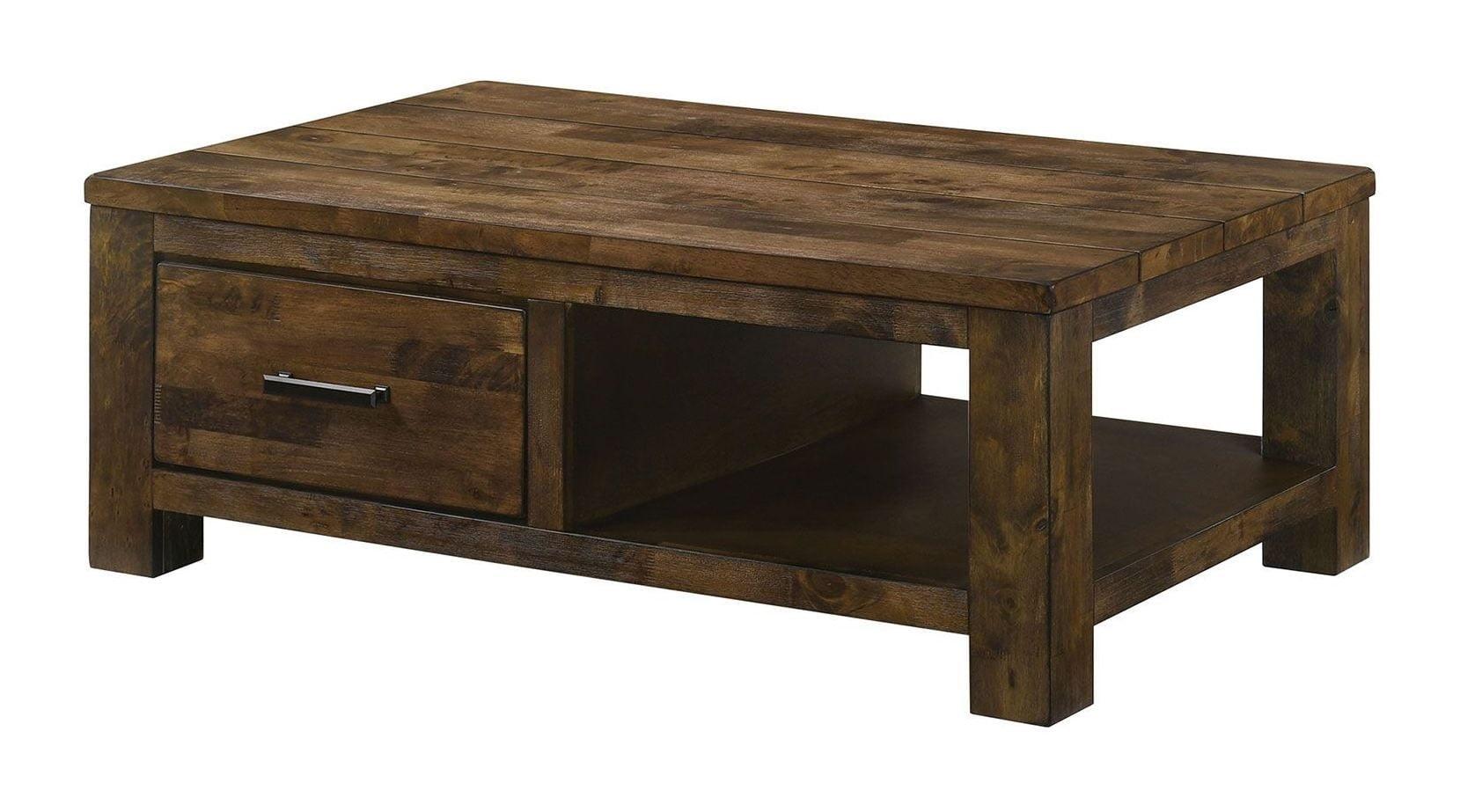 

    
Rustic Antique Oak Solid Wood Coffee Table Furniture of America CM4910C Spring
