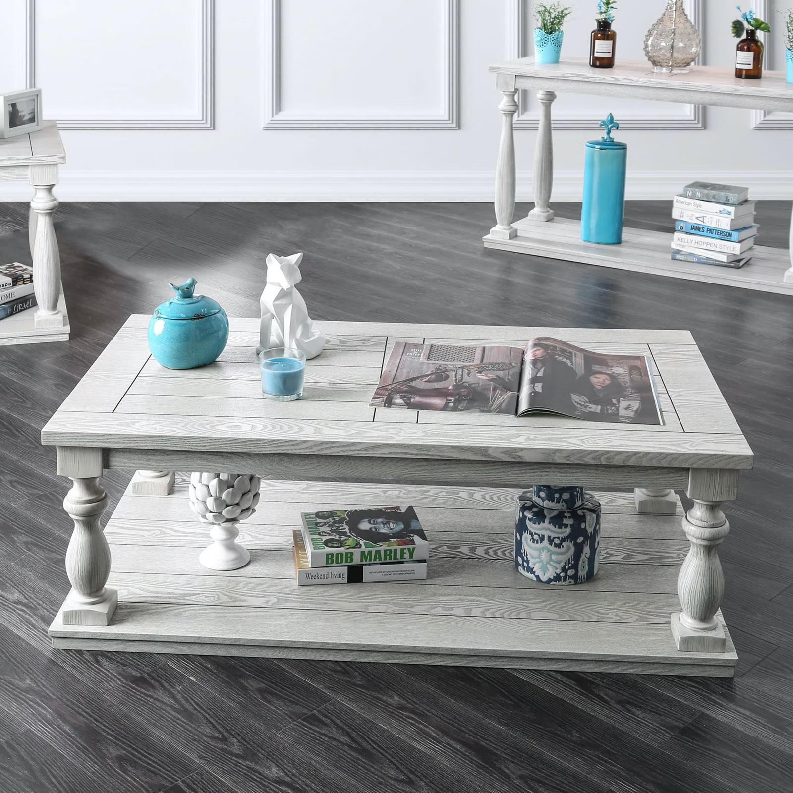 

                    
Furniture of America CM4520C-3PC Arlington Coffee Table and 2 End Tables Antique White  Purchase 
