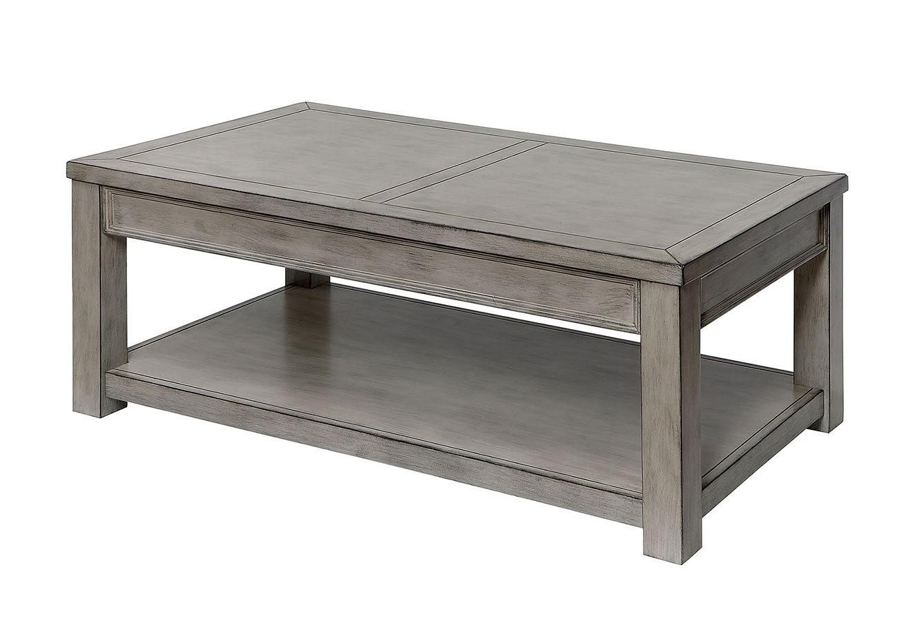 

    
Rustic Antique White Solid Wood Coffee Table Furniture of America CM4327WH-C Meadow
