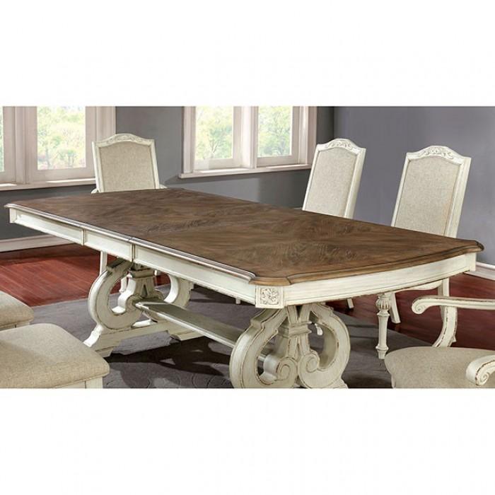 

    
Rustic Antique White Trestle Base Dining Table Furniture of America CCM3150WH-T Arcadia
