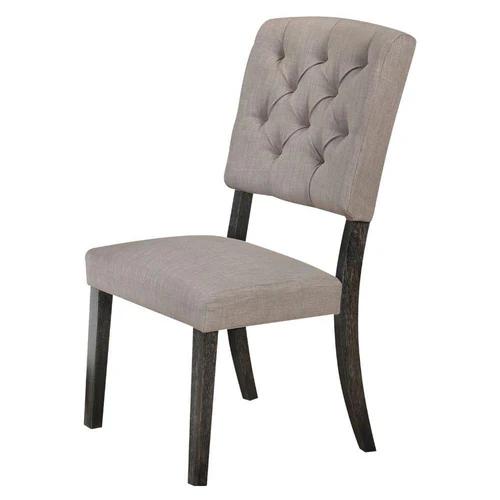 Rustic Side Chair Set Bernard Side Chair Set 2PCS 66192-2PCS 66192-2PCS in Gray, Beige Fabric