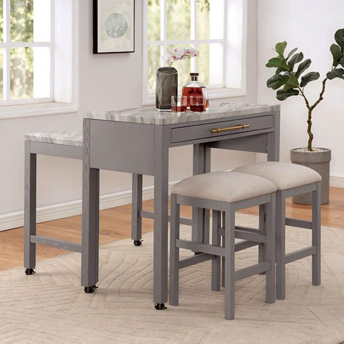 

    
Rustic Beige & Light Gray Solid Wood Counter Height Table Set 3pcs Furniture of America Whitehall
