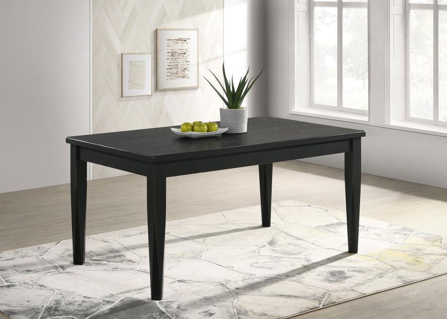 

    
Rustic Black/Light Grey Wood Dining Table Set 7PCS Coaster Appleton 110281
