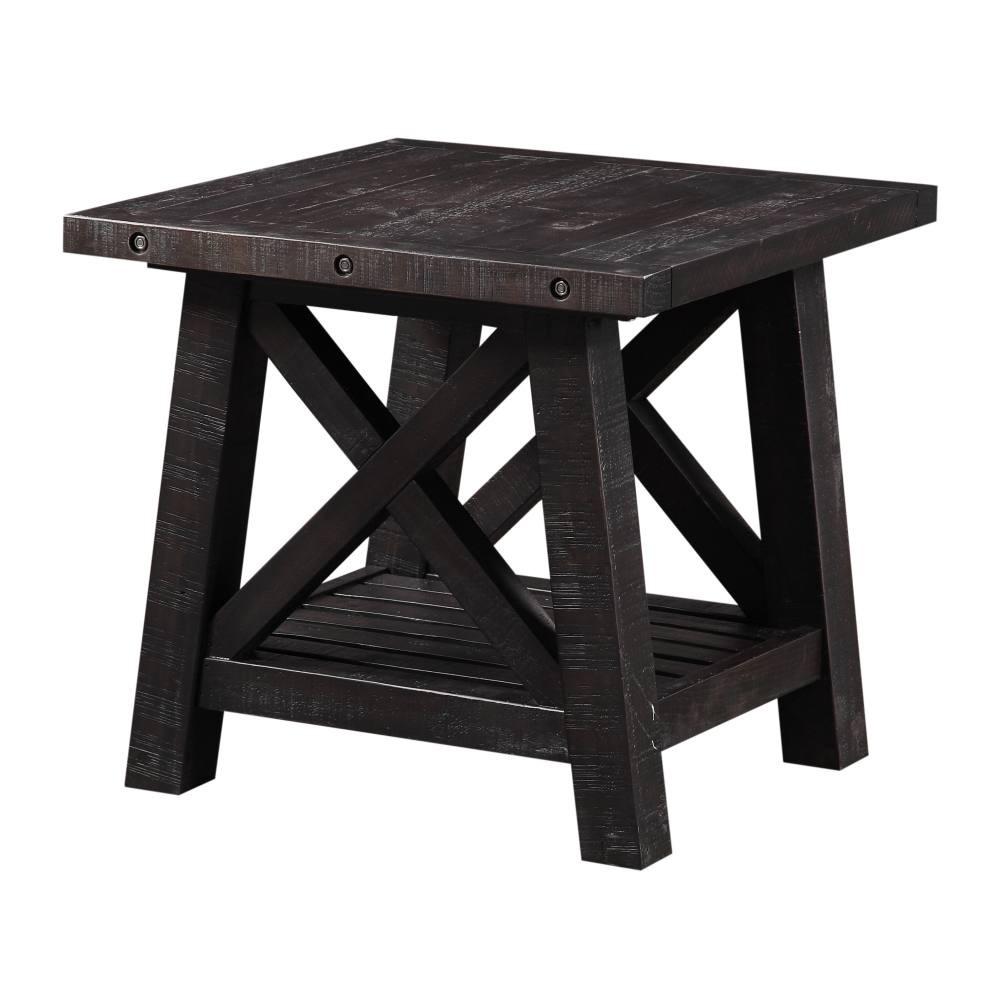 

    
Rustic Black Pine Finish Solid Wood End Table YOSEMITE by Modus Furniture
