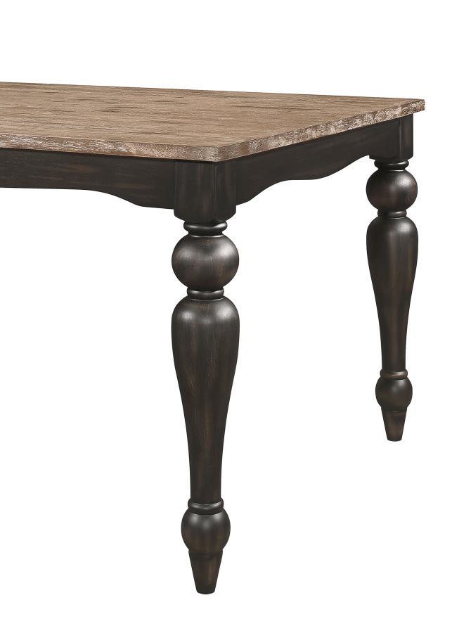 

    
Coaster Bridget Dining Table 108221-T Dining Table Charcoal/Brown 108221-T

