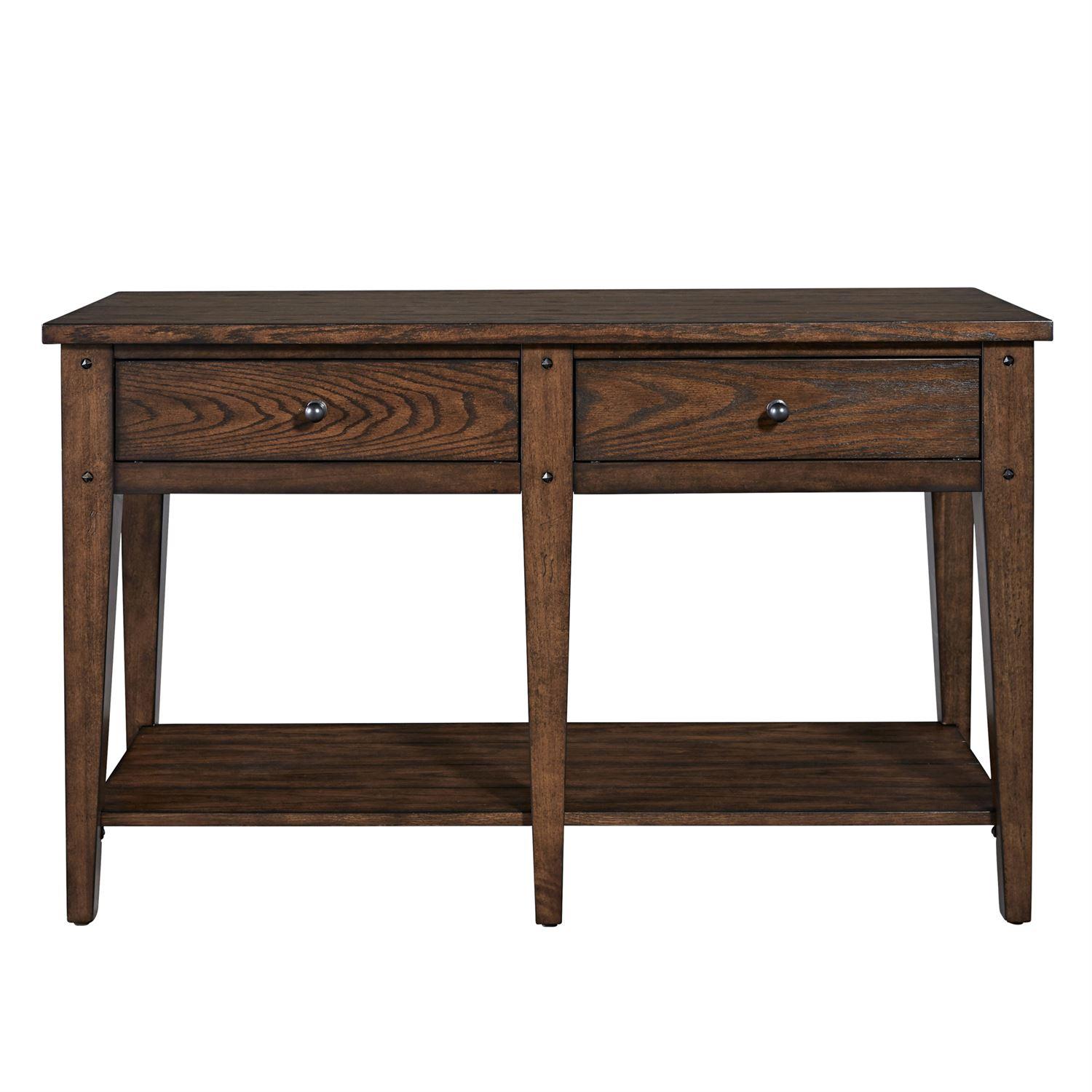 

    
Rustic Brown Wood Console Table Lake House (210-OT) Liberty Furniture
