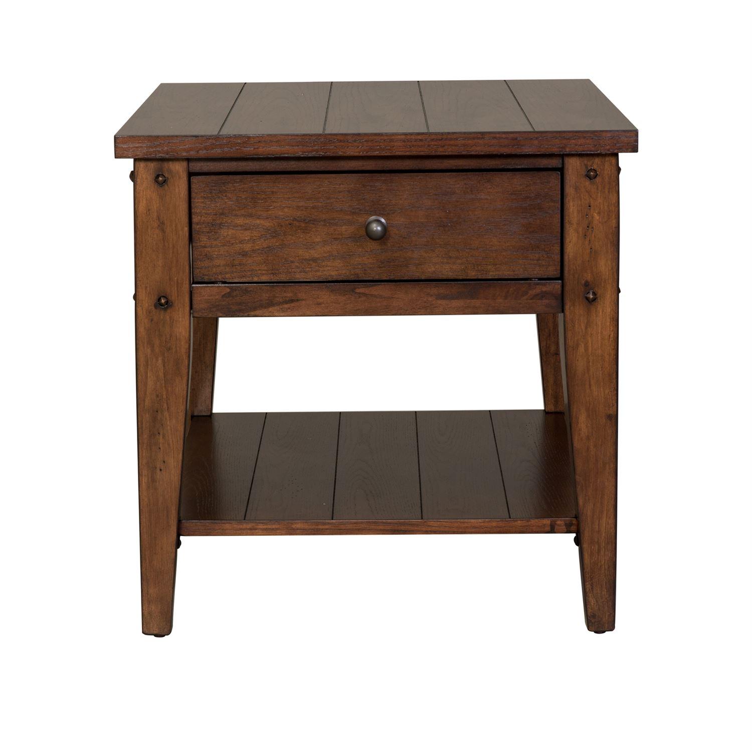 

    
Rustic Brown Wood End Table 210-OT1020 Liberty Furniture
