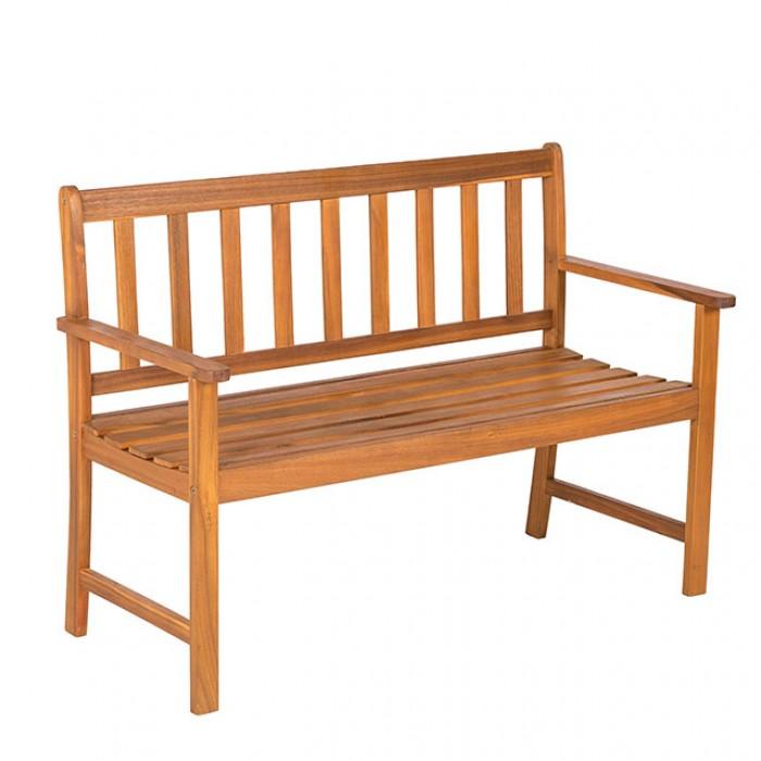 

    
Rustic Natural Acacia Wood Garden Bench Furniture of America Borkum GM-1017
