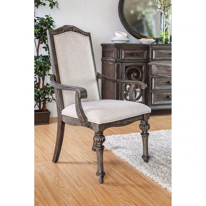 

    
Rustic Natural Tone & Ivory Arm Chairs Set 2pcs Furniture of America CM3150WH-AC Arcadia
