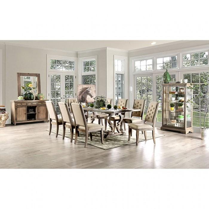 

    
Rustic Natural Tone Solid Wood Dining Room Set 10pcs Furniture of America Patience
