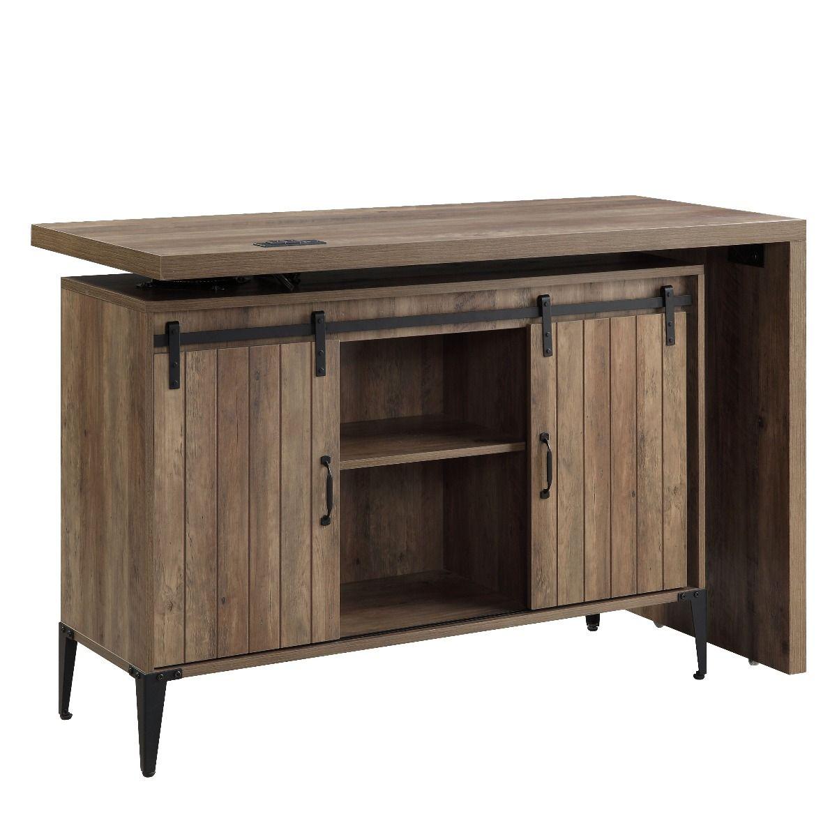 

    
OF00154 Rustic Oak & Black Finish Wood Writing Desk WITH USB by Acme Furniture OF00154 Zakwani
