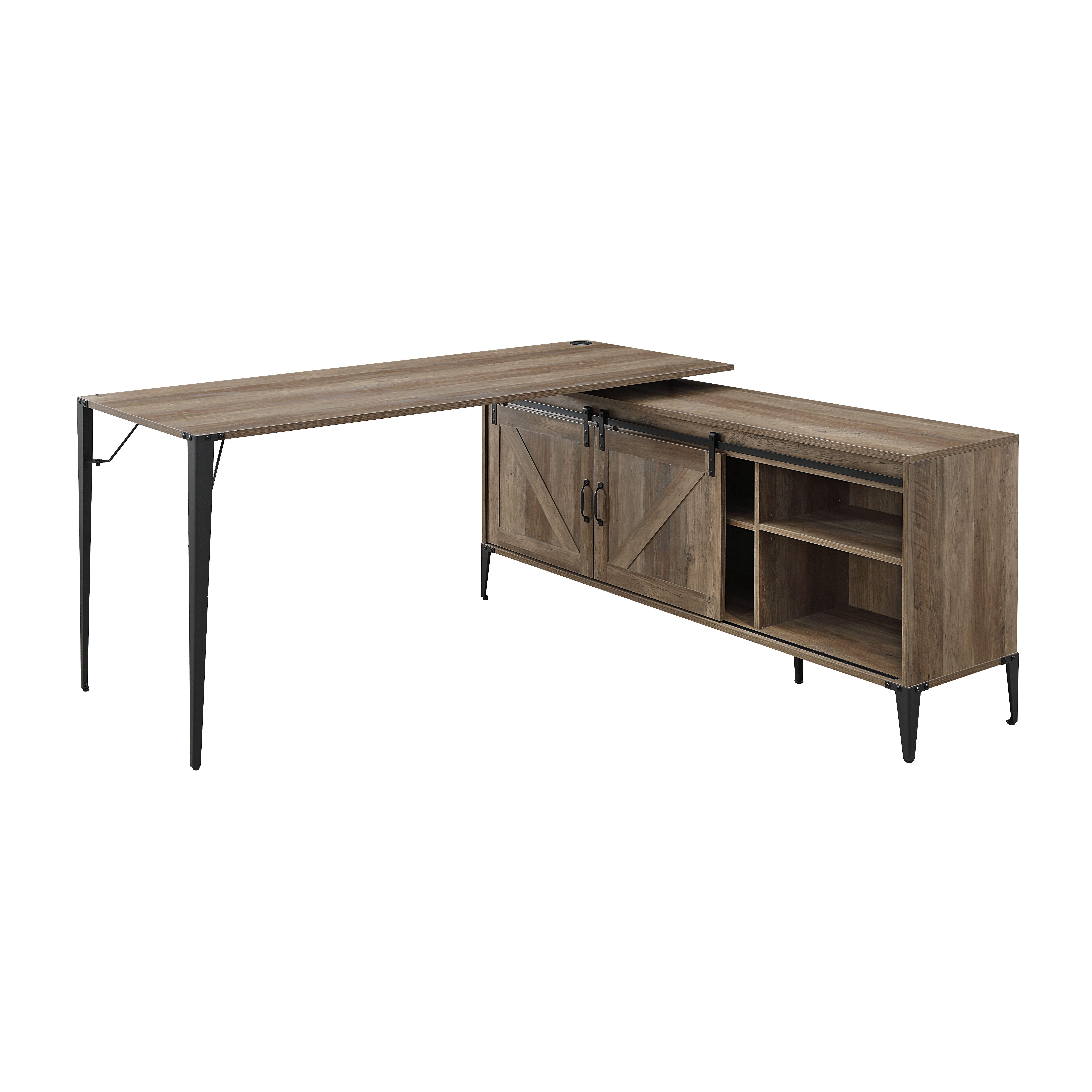 

    
Rustic Oak & Black Finish Wood Writing Desk WITHOUT USB by Acme Furniture OF00002 Zakwani
