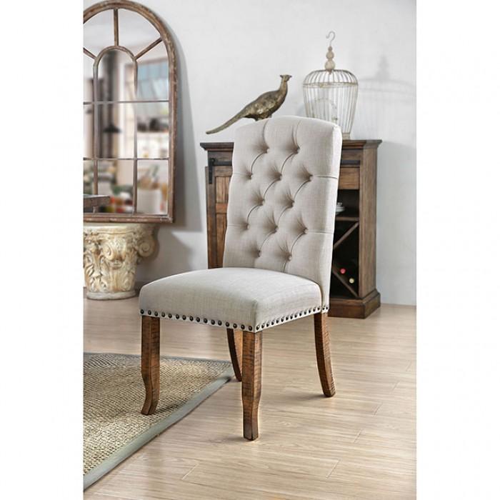 

    
Rustic Oak & Ivory Side Chairs Set 2pcs Furniture of America CM3829F-SC-2PK Gianna
