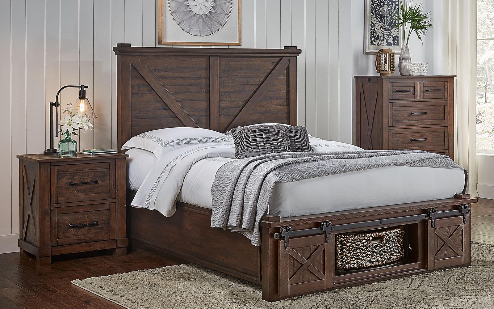 

    
Rustic Queen Rotating Storage Bed Brown SUVRT5092 A-America Sun Valley RT
