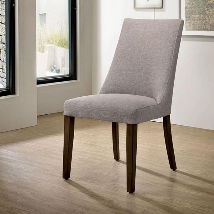 Rustic Dining Chair Set CM3114SC-2PK Woodworth CM3114SC-2PK in Walnut Fabric
