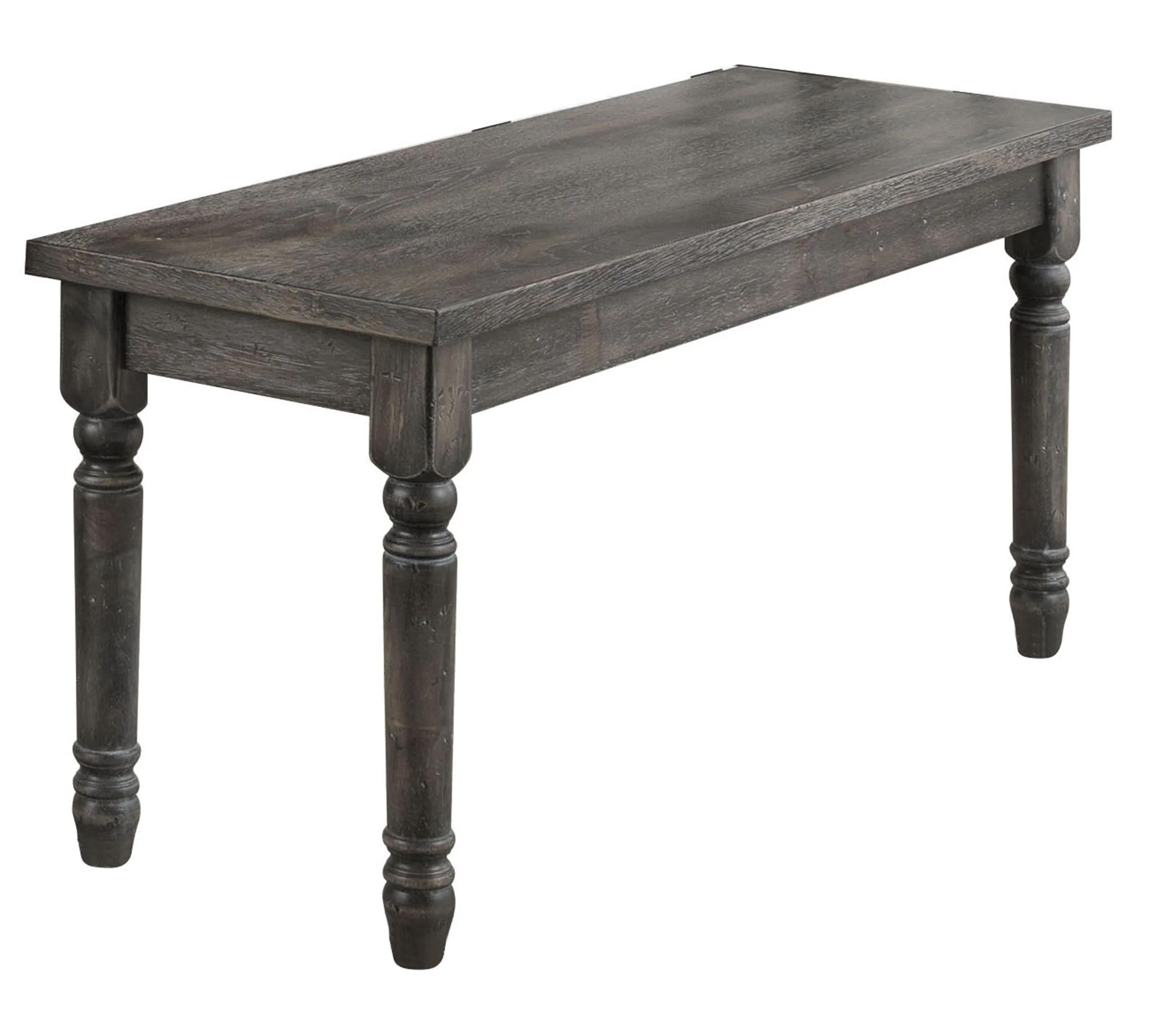 Contemporary, Rustic Dining Bench Wallace 71438 in Gray 