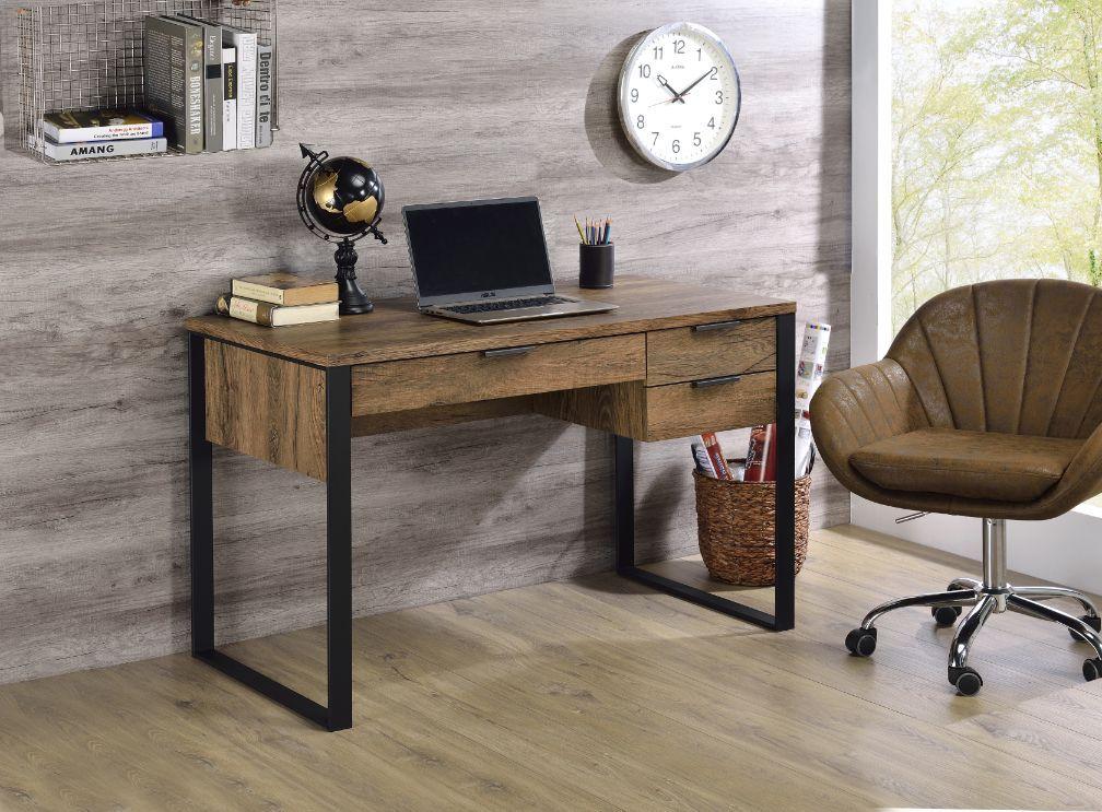 

    
Rustic Weathered Oak & Black Finish Writing Desk by Acme 92725 Aflo
