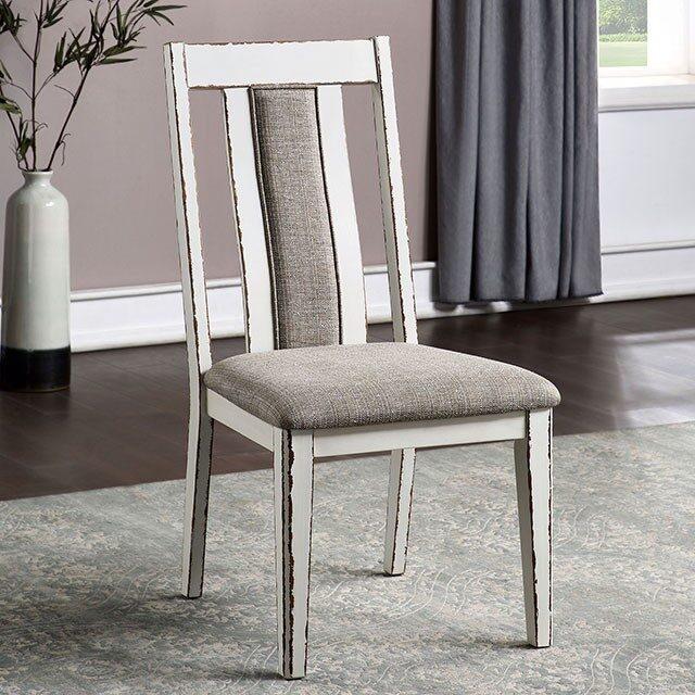 

    
Rustic Weathered White & Warm Gray Solid Wood Side Chairs Set 2pcs Furniture of America CM3142SC Halsey
