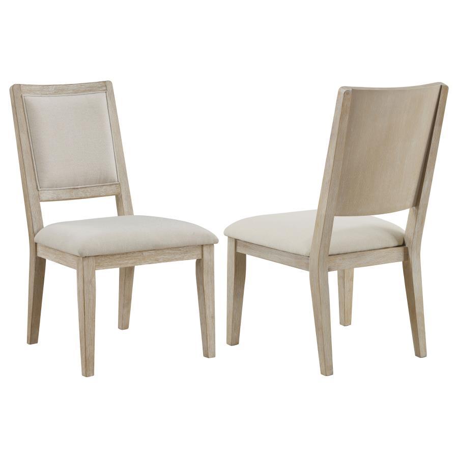 Rustic, Farmhouse Side Chair Set Trofello Side Chair Set 2PCS 123122-SC-2PCS 123122-SC-2PCS in White, Beige Polyester
