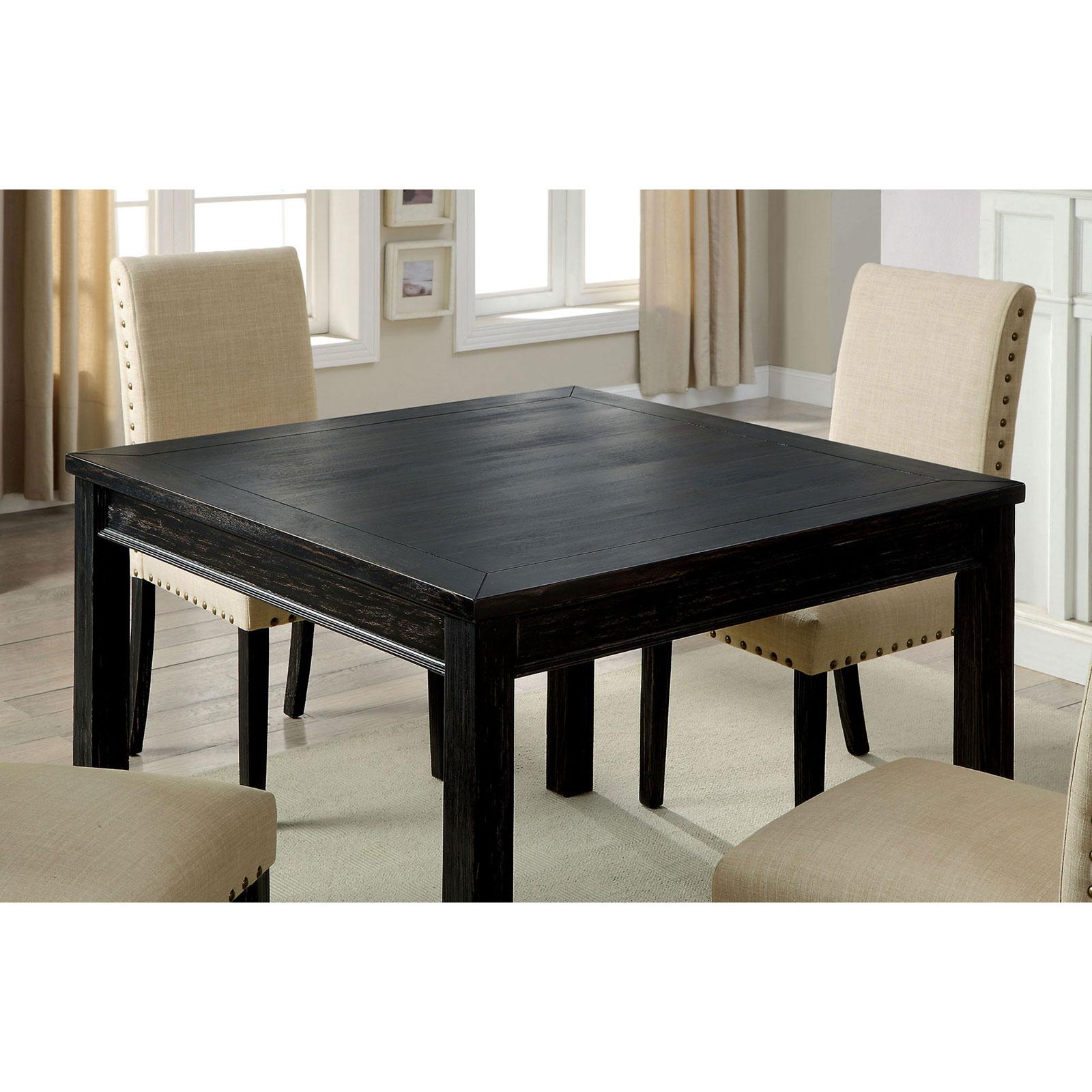 

    
Antique Black Solid Wood Dining Table Set 5Pcs KRISTIE CM3314T-5PK FOA Rustic
