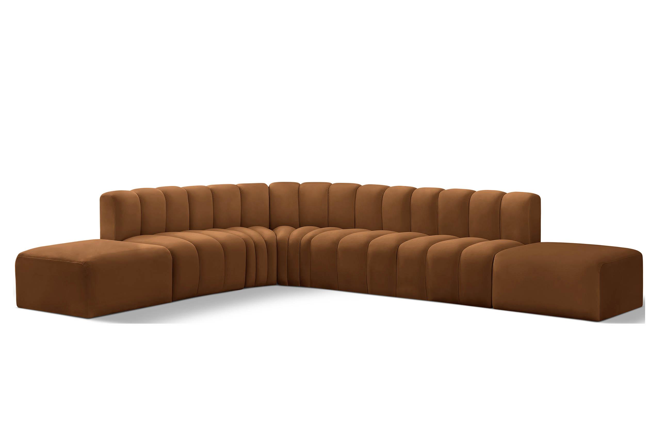 

        
Meridian Furniture ARC 103Saddle-S7A Modular Sectional Sofa Saddle Velvet 094308299174

