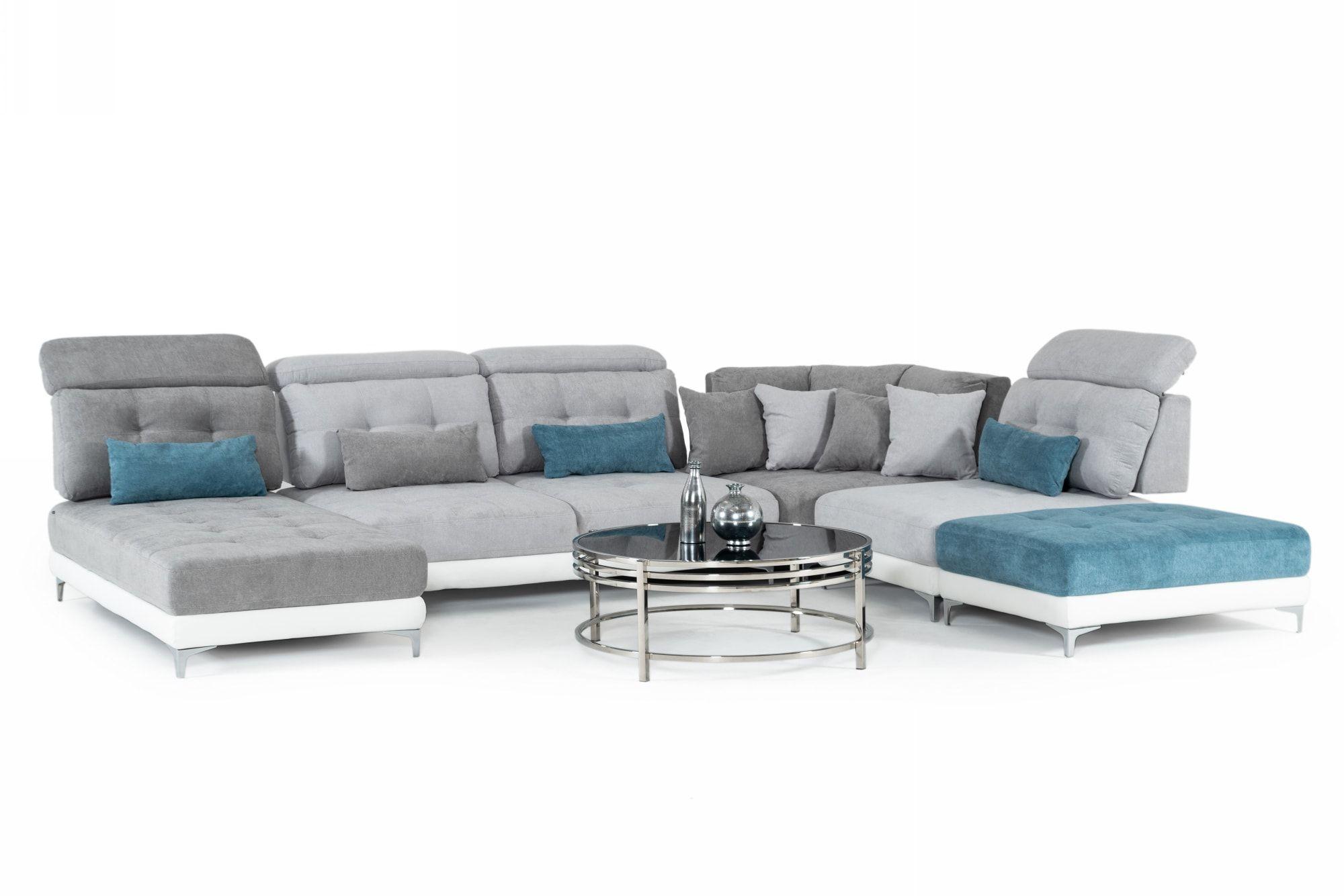 

    
Sectional Sofa 4PCS + Ottoman Multi Color Fabric Modern Made in Italy VIG David Ferrari Jive
