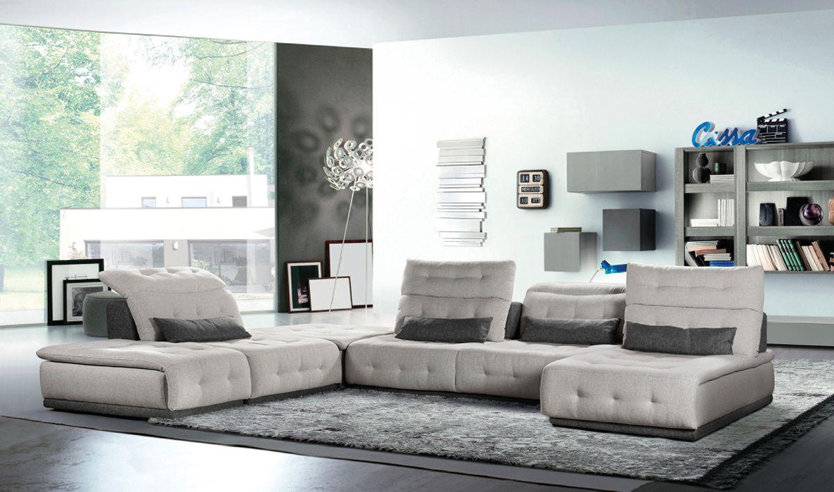 Modern Sectional Sofa VGFTDAIQUIRI VGFTDAIQUIRI in Gray Fabric