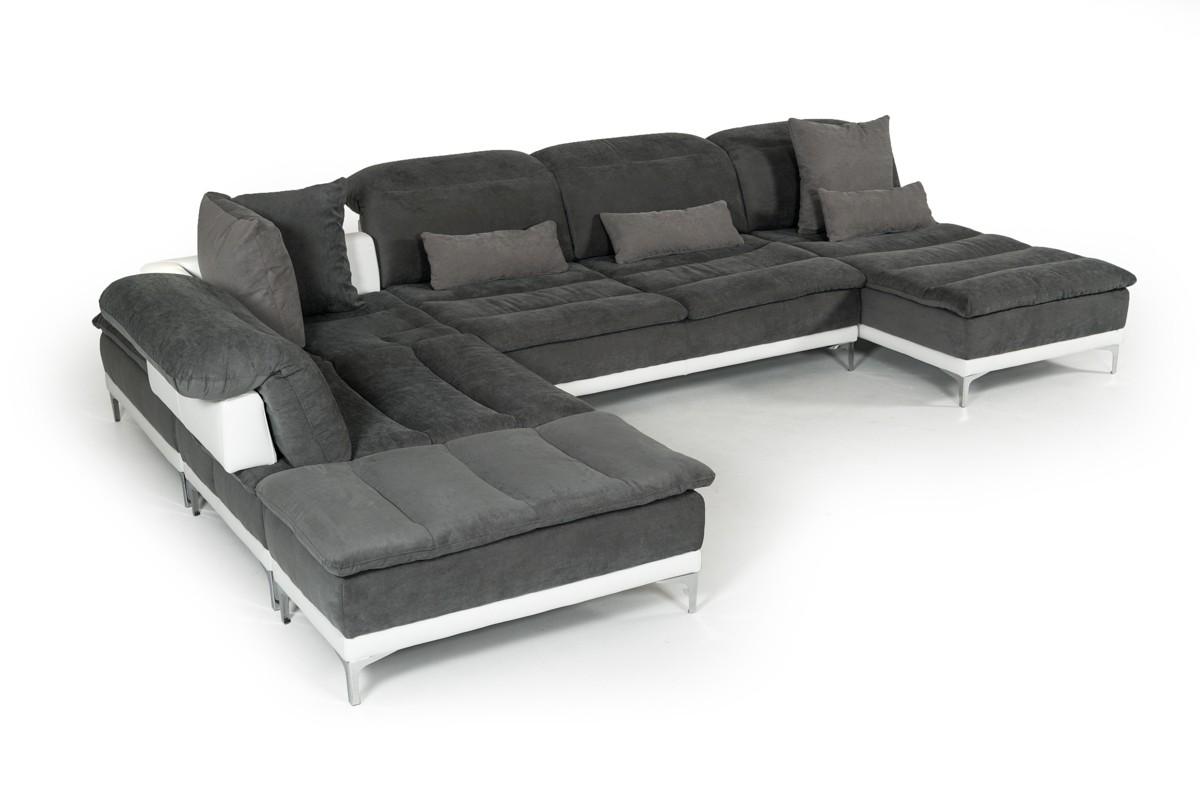

                    
VIG Furniture Horizon Sectional Sofa White/Gray Fabric Purchase 
