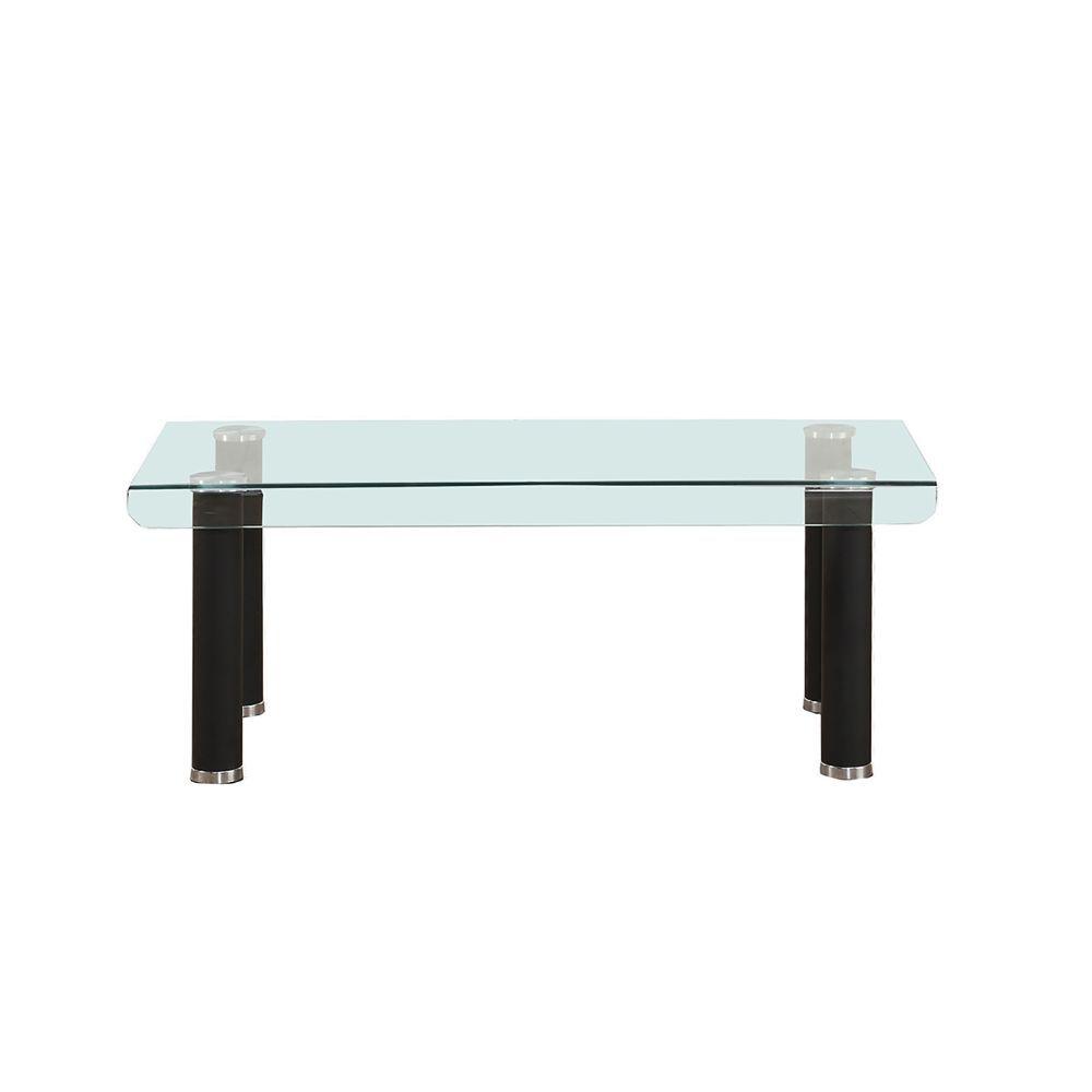 

    
Simple Black & Clear Glass Coffee Table by Acme Gordie 83685
