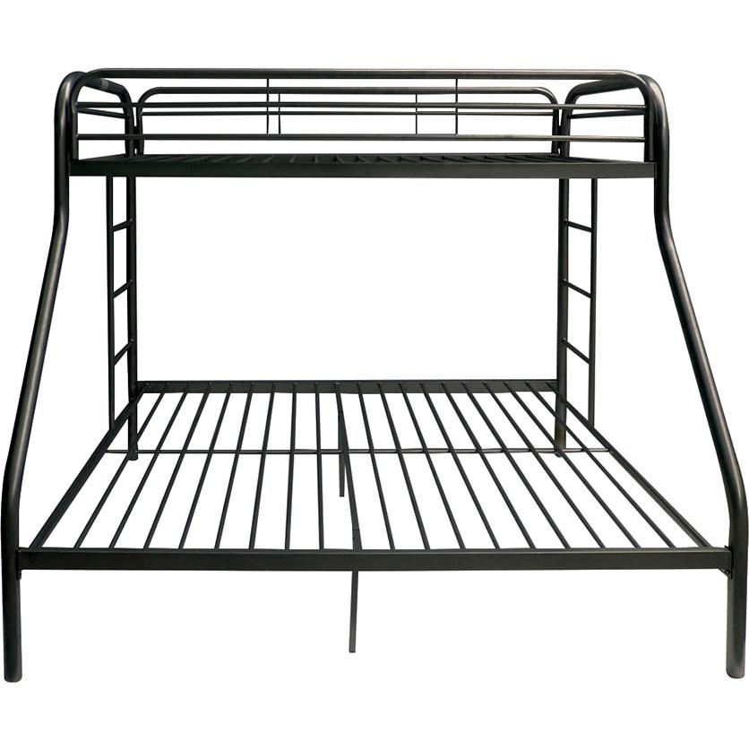 

    
Acme Furniture Tritan Twin/Full Bunk Bed Black 02053BK
