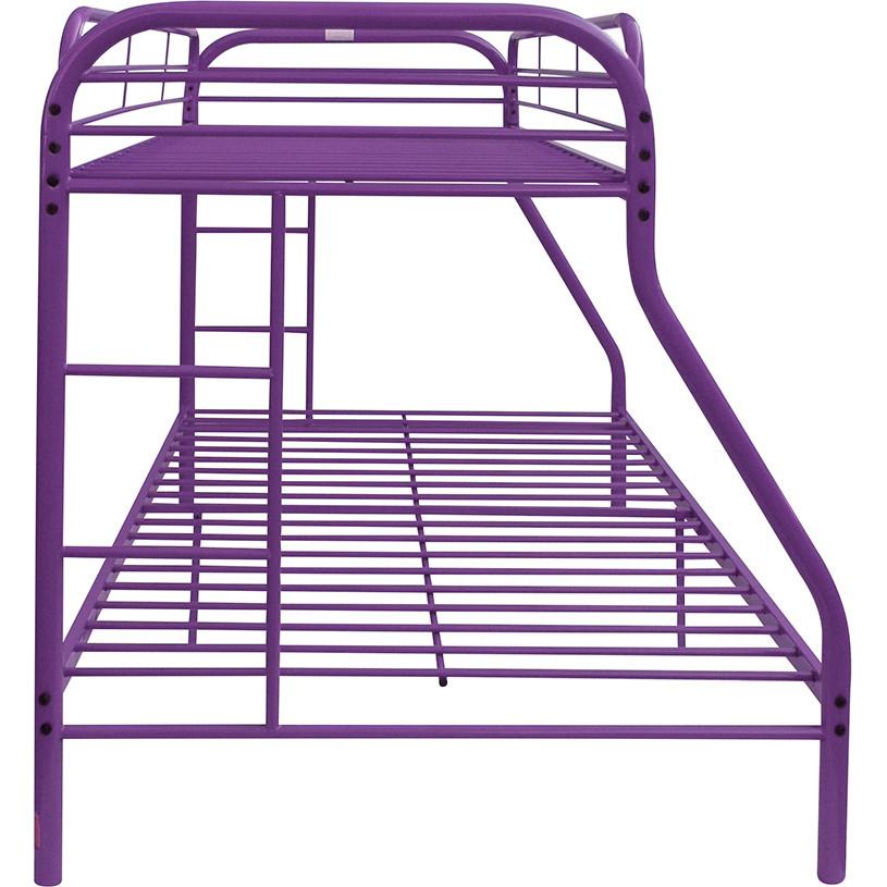 

    
Simple Purple Twin/Full Bunk Bed Metal Acme Tritan 02053PU
