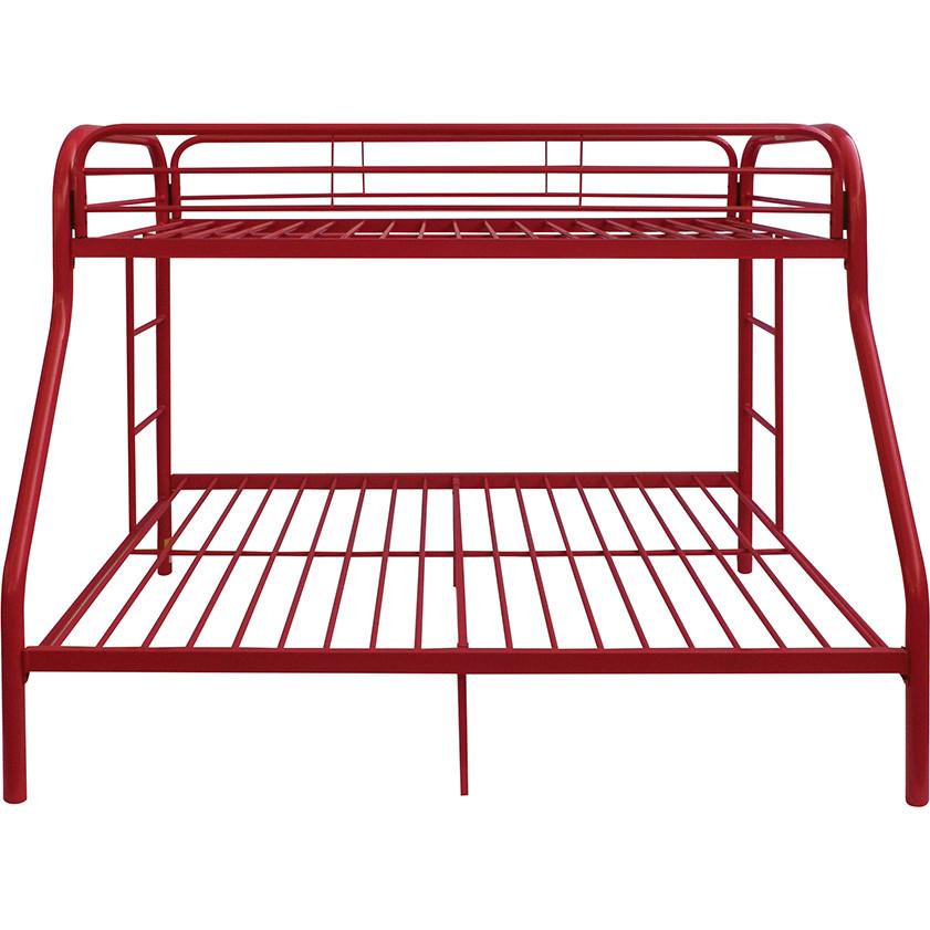 

    
Acme Furniture Tritan Twin/Full Bunk Bed Red 02053RD
