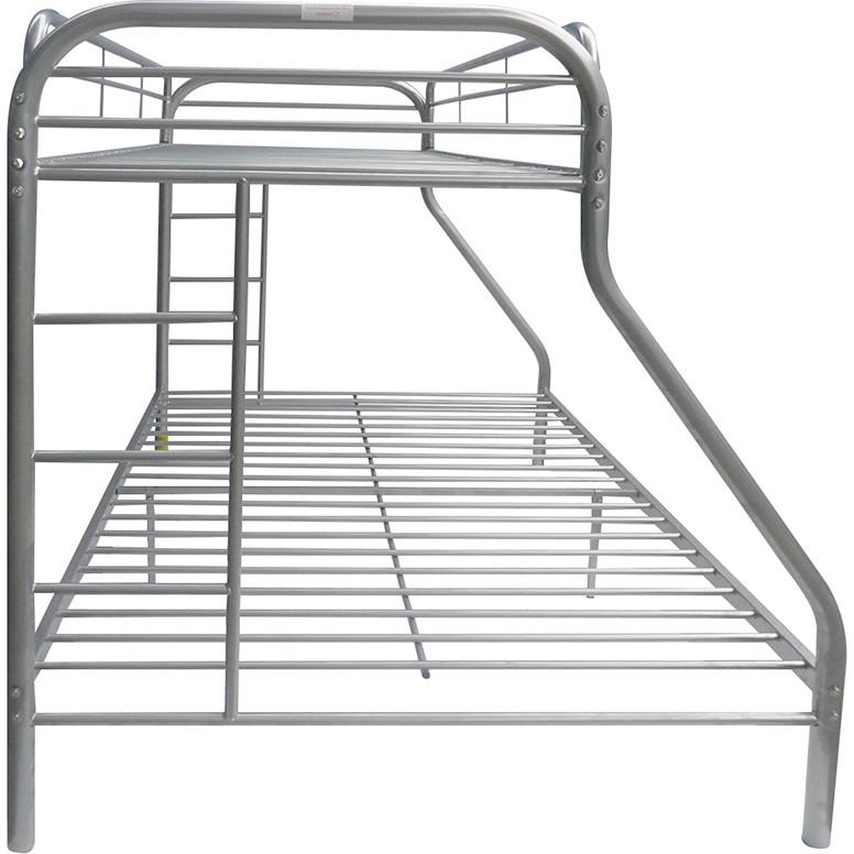 

    
Simple Silver Twin/Full Bunk Bed Metal Acme Tritan 02053SI
