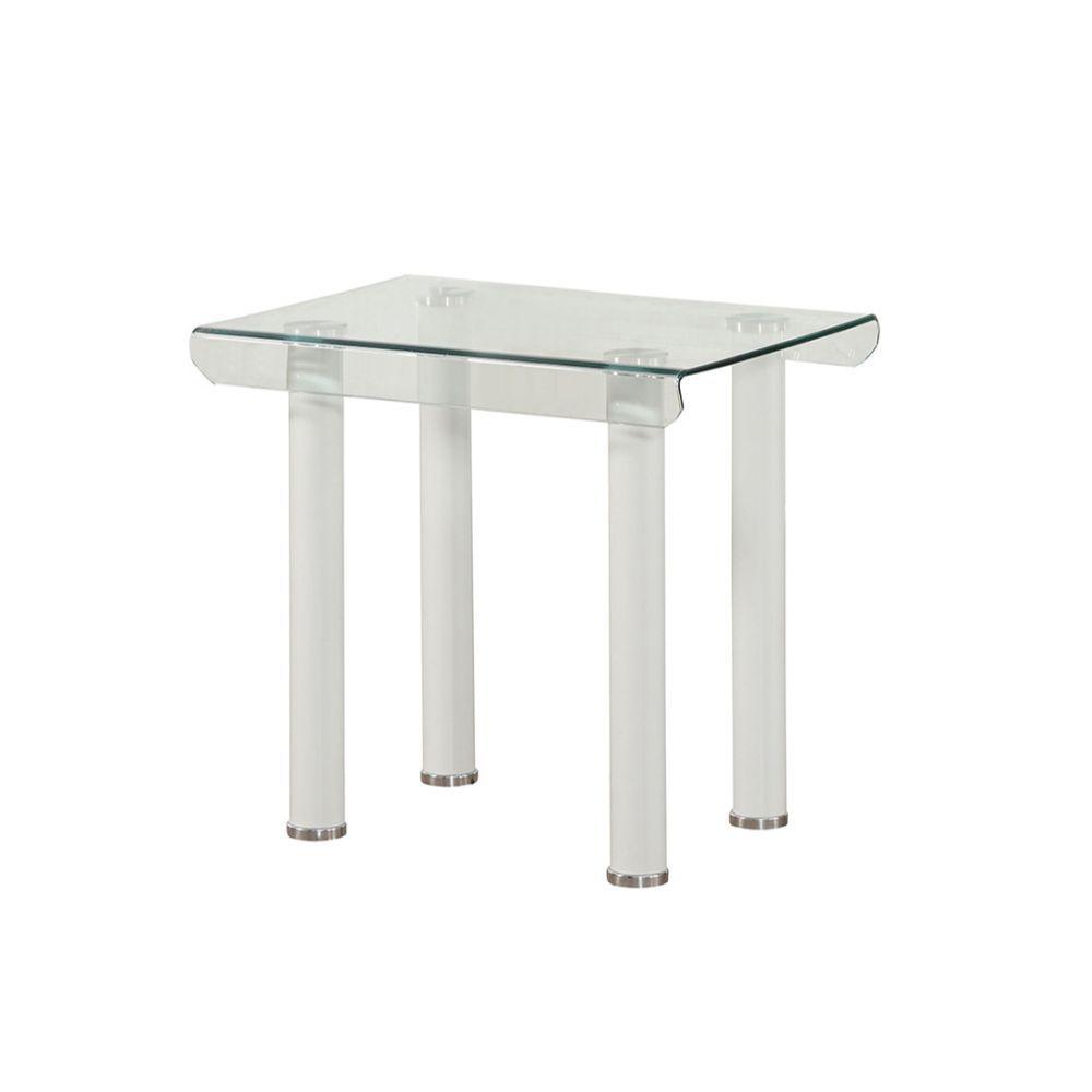 Simple End Table Gordie 83671 in White 