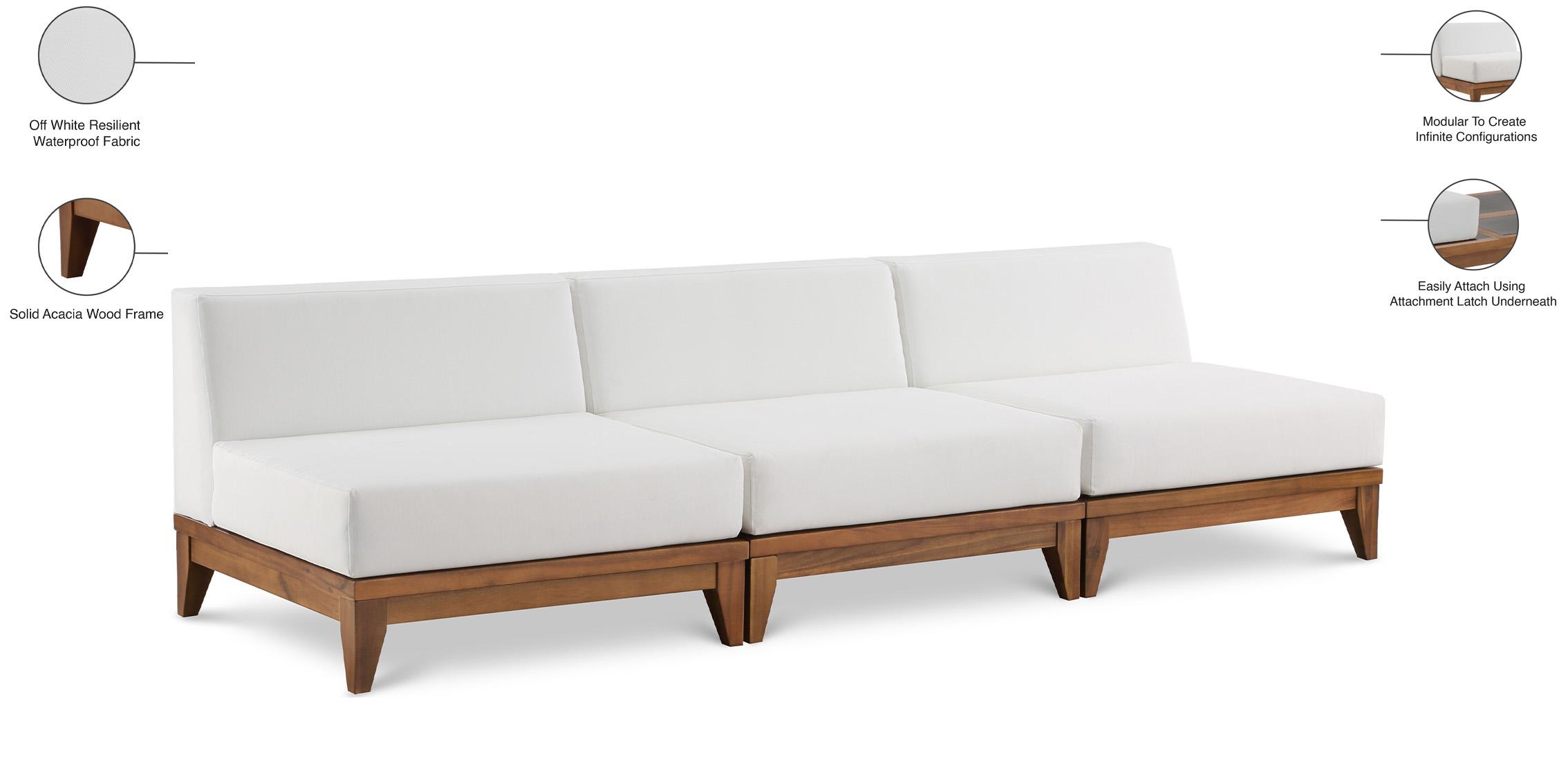 

    
389White-S104 Meridian Furniture Patio Moular Sofa
